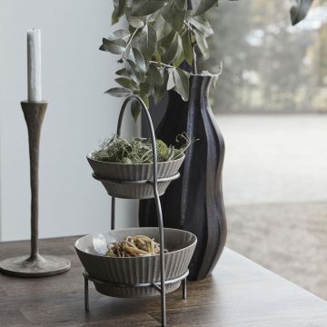 House Doctor Sana Tellerständer Silber Finish H32