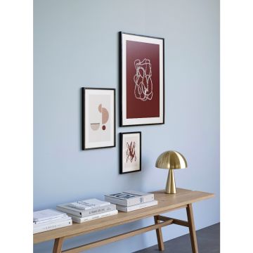 Hübsch Pilz Tischlampe Mini Messingfarbe