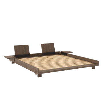 Karup Design Social Bed m. Ryg & Sideborde Carob Brown Lacquered