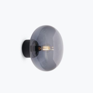 New Works Karl-Johan Wandleuchte Rauchglas