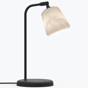 New Works Material Tischlampe aus weißem Marmor