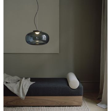New Works Karl-Johan Pendelleuchte Groß Rauchglas