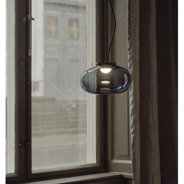 New Works Karl-Johan Pendelleuchte Klein Rauchglas