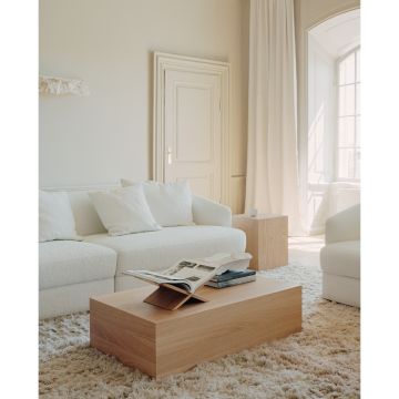 New Works Mass Couchtisch Hoch m. Schublade Eiche