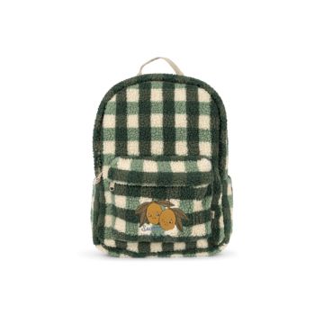 Konges Sløjd Jody Teddy Rucksack Grün Kariert