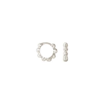 Camille Brinch Small Dots Hoops Silber