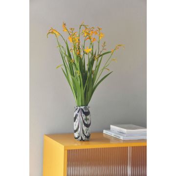 HAY Splash Vase Roll Neck XS Kaffee & Weiß