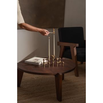 STOFF Kerzenständer Off White H 29 cm