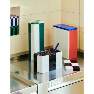 HAY Zinnbehälter Mittel Schwarz & Off-White