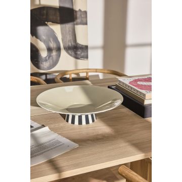 OYOY Toppu Centerpiece Vanille/Schwarz/Weiß