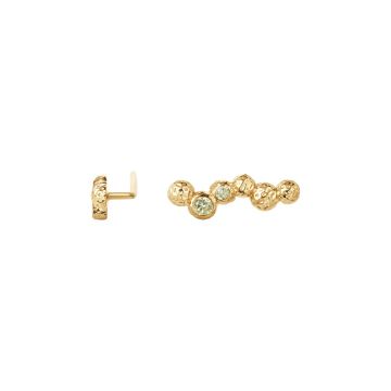 Camille Brinch Wavy Gem Dots Earclimbers Gold